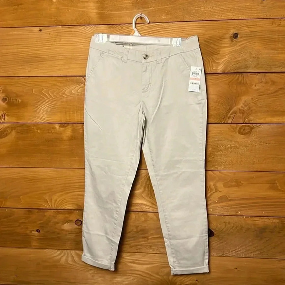 Masion Jules essentials mid rise fitted hip pants womens off white business casu - Picture 1 of 9